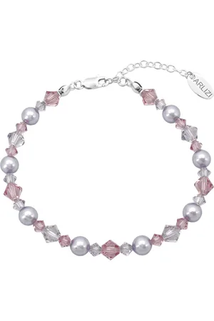 ARLIZI 2190 Armband lila Swarovski parels kristal - sterling - 20 cm
