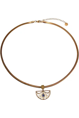 esde2 47cm x 3mm Ketting Dames - Verguld RVS - Platte Slangenketting met Hanger