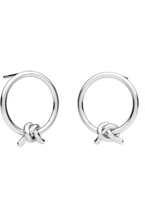 ARLIZI 2245 Oorbellen cirkel knoop oorknoppen - sterling - 16 mm