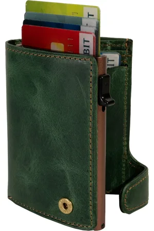 Tony Perotti Furbo Anro Pull-up leren Pasjeshouder RFID met papier- en kleingeldvak - /bruin