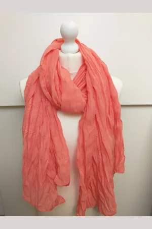 Merkloos Lange dames sjaal Catharina effen motief peach