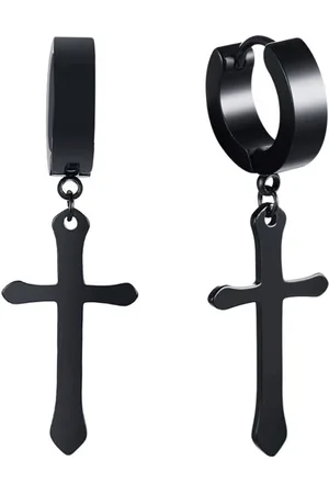 Fako Bijoux® Oorbellen - Oorringen - RVS - Kruisje