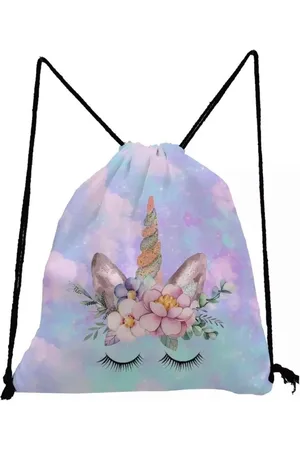 Gymtas Unicorn eenhoorn rainbow regenboog rugtas - rugzak - gymtas - kinderrugzak - 35cm x 28cm - eenhoorn ruzgzak - unicorn trekkoord rugtas