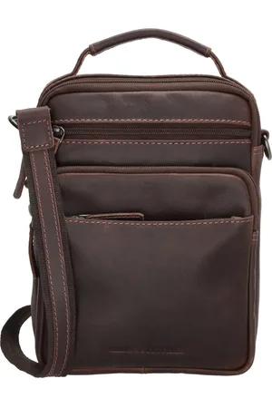 Hide & Stitches Japura Crossbody Schoudertas Handige Ritsvakken - 100% Leder - - 100% Leer