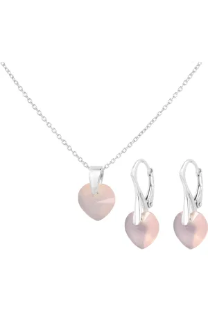 ARLIZI 2011 Sieraden set roze onyx hartje hanger - sterling