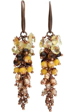 Bela Donaco Oorbellen Wrap Wire – Jade – Tsjechisch glas – Parel – Tijgeroog – Citrien