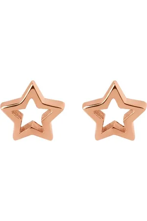 JUULRY Rosé Goud Plated Kleine Open Ster Oorknopjes