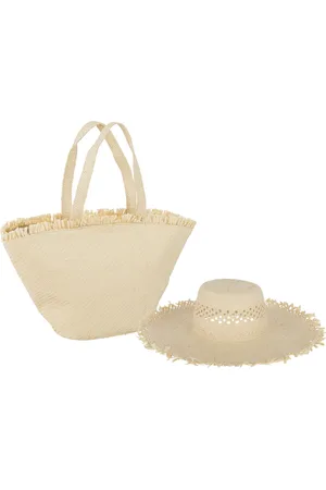J-line Set Van 2 Strandtas + Hoed Papier - 60x18x31cm