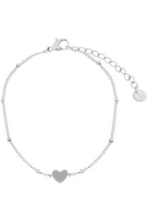 essentialistics Armband om te delen hartje - Volwassenen - - Stainless steel (verkleurt niet) - Verlengkettinkje