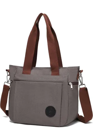 Merkloos Canvas tas dames handtas shopper met ritssluiting tote bag zeildoek