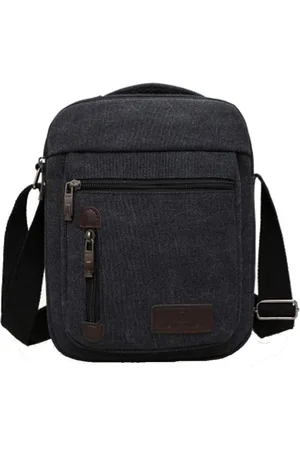 Merkloos Schoudertassen voor heren, schoudertas, kleine crossbody tas, handtas om te hangen, messenger bag, polstas, canvas, vintage schoudertas, heren canvas schoudertas, m