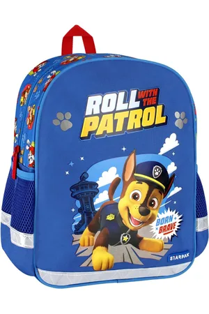 Paw Patrol Chase - Blauwe peuterrugzak voor jongen, reflecterend 31x25x10 cm