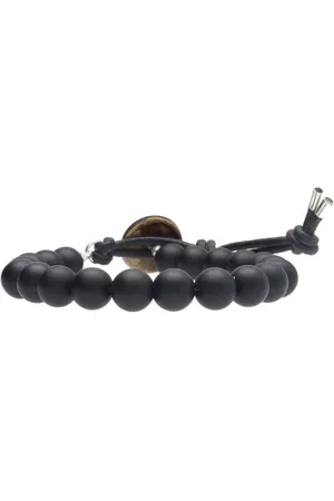 Bela Donaco Armband Basic B8 - Matzwarte Onyx - Leer