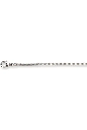 Glow Ketting - zilver - gerodineerd - slang 2 mm - 42 cm