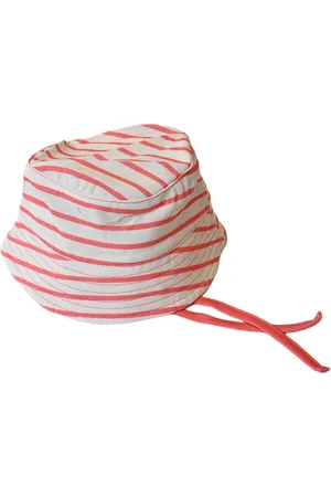 Ducksday UV-werend zonnehoedje voor baby - UPF50+ - Katoen - Ondo - Koraalrood - maat 74/80