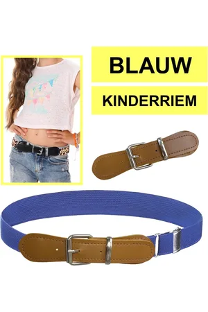 Fako Fashion Kinderriem Elastisch Oval - Elastische Riem Voor Kinderen - Rekbare Riem - Broekriem - Stretch Riem - Natural