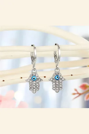 Akyol Evileye – evil – eye – blauwe evileye – oorbellen- hamza oorbel geluks oog oorbel – geluk – bescherming - boze oog oorbellen - turkse oog - nazar boncuk - cadeau voor vriendin - blauwe oog oorbellen - nazar - offerfeest - cadeau blauwe oog