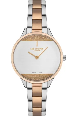 Lee LC07022.510 - Horloge - Analoog - Dames - Vrouwen - stalen band - Zilverkleurig - Rosékleurig