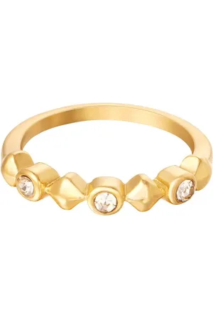 Yehwang Stainless steel ring with zircon details - - Ring