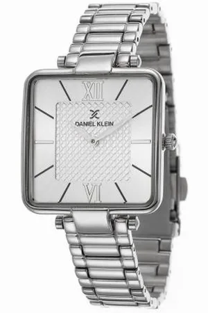 Daniel Klein DK.1.12410-1 - Horloge - Analoog - Dames - Vrouwen - stalen band - Vierkant - Zilverkleurig