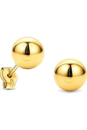 Miore Gouden Oorbellen Knopjes Dames - 14 Karaat Goud - Hypoallergenic - Handgemaakte Hoogwaardige Sieraden
