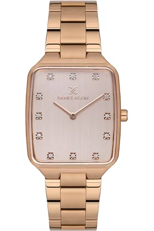 Daniel Klein DK.1.13704-5 - Horloge - Analoog - Dames - Vrouwen - Stalen band - Metaal - Rechthoek - Briljanten - Rosékleurig