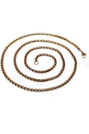 esde2 2,5mm Jasseron ketting - Verguld Roestvrij Staal - Dames-Heren Ketting