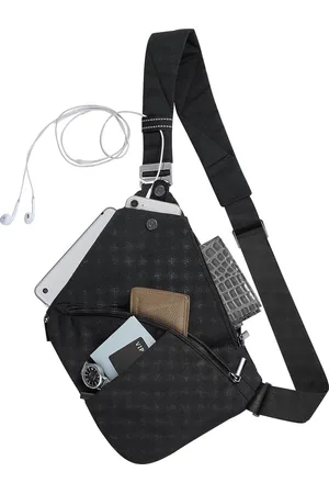Merkloos Schoudertas, anti-diefstal sling bag, schoudertas heren klein, schoudertas, borsttas, herentas klein, crossbody tas heren, M 5.0, M 5.0