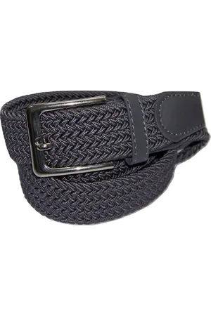 Flores Lederwaren Elastische Comfort Riem - maat 115 - Gevlochten - 100% Elastisch - Nikkelvrije Gesp