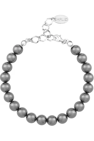ARLIZI 1107 Parel Armband - Dames - 925 Sterling Zilver - 20 cm - 8 mm - Grijs