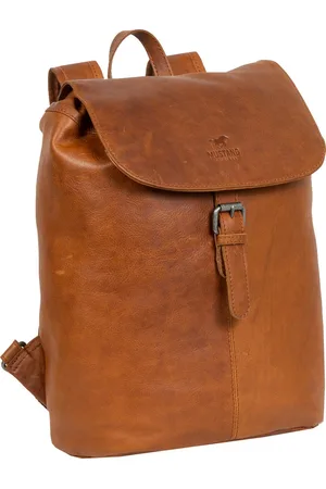 Mustang Leren Vrije tijd rugzak Rugzak Catania Leather Backpack Bruine
