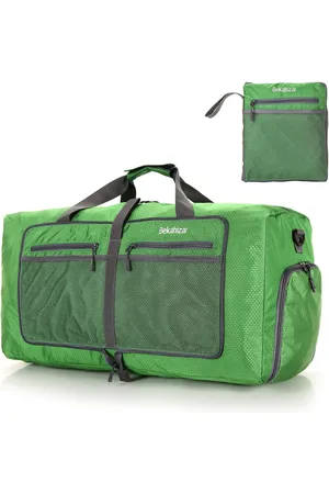 Merkloos Lichte opvouwbare reistas, 60 liter, grote weekendtas, overnachting, tas, reistas, duffels, handbagage met schoenenvak, voor sport, reizen, gym, vakantie