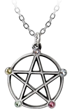 Alchemy WICCAN ELEMENTAL PENTACLE Ketting - Zilverkleurig/Multicolours