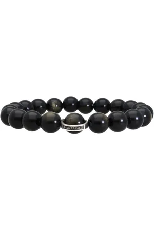 Bela Donaco Armband Luxury B10 - Gold sheen Obsidiaan - Sterling Zilver