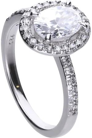 DIAMONFIRE Zilveren ring met steen