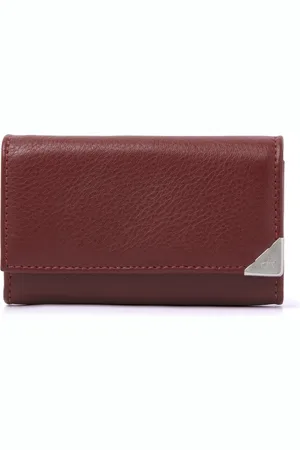 dR Amsterdam Pasjeshouder met overslag en drukknop | Pasjes houder | Pasjeshouder vrouwen | Pasjeshouder leer | RFID | Toronto - 15635 Red
