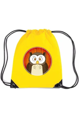 Bellatio Decorations Uilen rijgkoord rugtas / gymtas - - 11 liter - voor kinderen