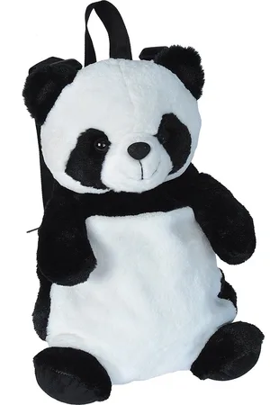 WILD REPUBLIC Rugtas Panda knuffel - 33 cm - pluche - rugzak - pandabeer - dieren schooltas/ gymtas