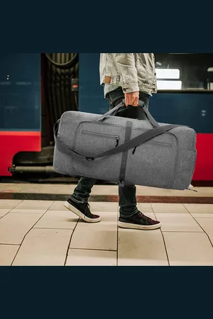 Merkloos Lichte opvouwbare reistas, weekendtas, handbagage, 40/65/85/115 liter, overnachtingstas, reistas met schoenenvak, reistas voor heren en dames, reistassen, sporttas, reizen, gym, vakantie, Agrijs, A65L