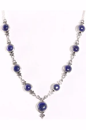 AsiAsia Bewerkte zilveren ketting met lapis lazuli