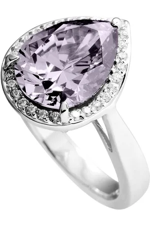 DIAMONFIRE Zilveren ring met steen