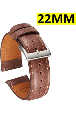 Merkloos Lederen Horloge Band - Horlogebandje - Universeel - 22MM