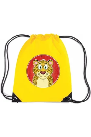 Bellatio Decorations Luipaarden rijgkoord rugtas / gymtas - - 11 liter - voor kinderen