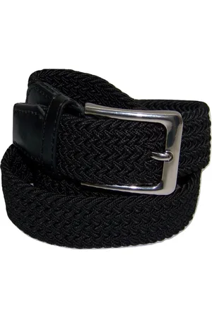 Flores Lederwaren Elastische Comfort Riem - maat 115 - Gevlochten - 100% Elastisch - Nikkelvrije Gesp