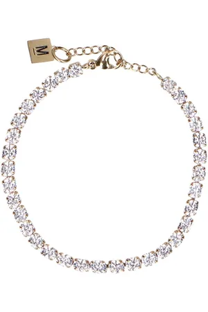 Manfield Dames - Goudkleurige strass armband
