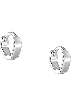 EAR IT UP Oorbellen - Oorringen - Hexagon - 925 sterling - 8 x 7 x 2 mm - 1 paar
