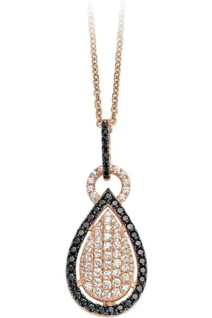 Velini Jewels P6214BL -Hanger+Ketting -925 Zilver -Zwarte Cubic Zirkonia