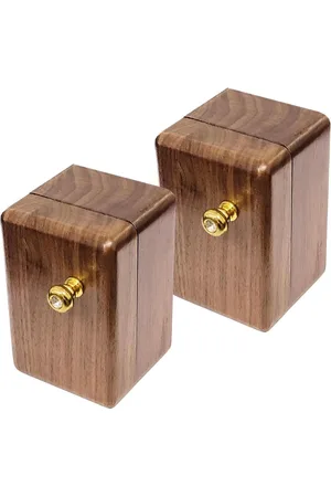 Merkloos Deluxe Walnoot Opbergdoos Organisatoren met Spiegel - Sieraden Ketting Oorbellen Armbanden Ring