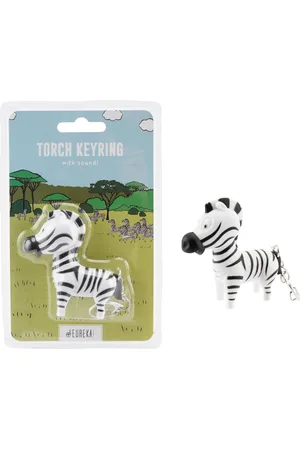 CGB Giftware CGB EUREKA TORCH KEYRING LIGHT - ZEBRA
