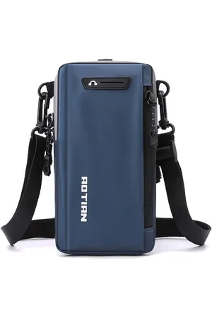 Ainy Rotian Blauw - Schoudertas met vakken en pasjeshouder - multifunctionele handtas voor heren en dames - klein telefoontasje voor smartphone , iphone , sleutels , portemonnee | crossbody tas schouderband | hardloop telefoonhouder | loopband h
